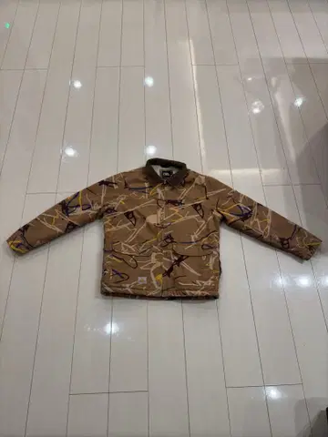 ZARA 페인트 스플래시 무늬 코듀로이 카라 부착 자켓