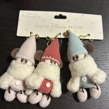디즈니 크리스마스 릴린린 봉제 인형 참 세트 미사용