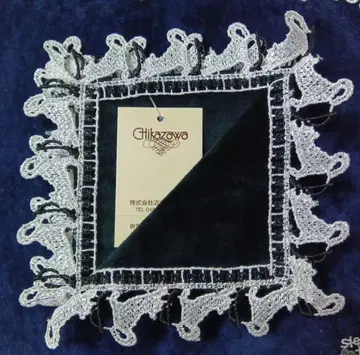 근택 레이스 고양이와 음표 타월 손수건