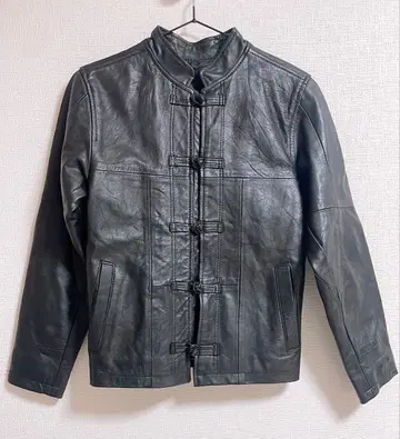 [ 구제 의류 ] 가죽 자켓 차이나 블랙