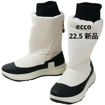 ecco 블랙 그래블 새상품 롱 부츠 22.5cm 33000엔