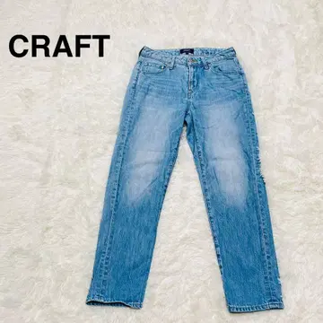 크라프트 블루 데님 스트레이트 데님 팬츠 여성용 [ M ] 코튼