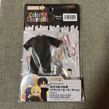 넨도로이드돌 의상 세트 컬러풀 멜빵 블랙