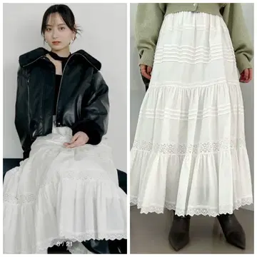 SNIDEL 코튼 캉캉 스커트