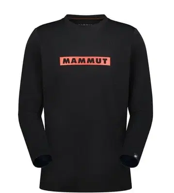 MAMMUT 마무트 로고 롱 슬리브 T셔츠 블랙 XL
