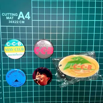 C-C-B 핀 배지 4개, 키링 1개