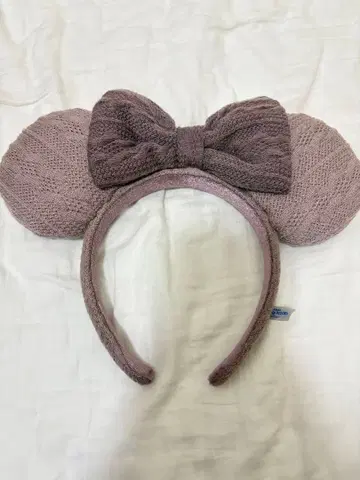 미키 귀 리본 포함 머리띠 퍼플