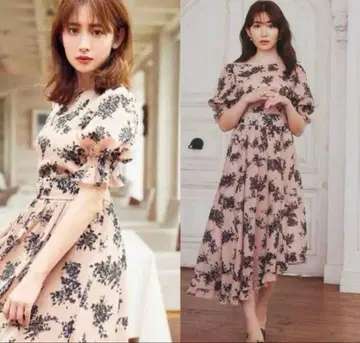 [ herlipto ] 비대칭 플로럴 드레스