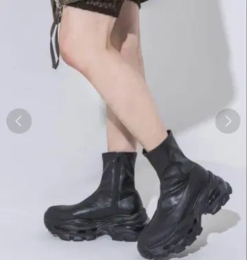 JEANASIS 클리어 솔 스니커즈 부츠 블랙 L 지나시스