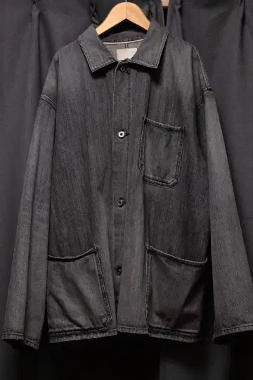 요코 사카모토 24aw 데님 커버올 size L 유즈드 블랙
