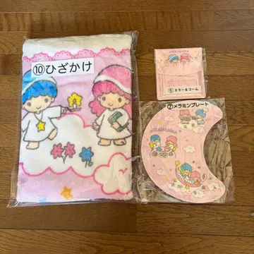 1등 복권 키키라라 무릎 담요 거울 & 빗 멜라민 플레이트 3종 세트