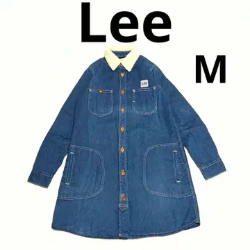 새상품급 Lee 옷깃 보아 데님 플리스 코트 데님 코트 데님 자켓