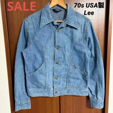70년대 초기 Lee USA제 데님 자켓 유니온 티켓 M 짧은 기장