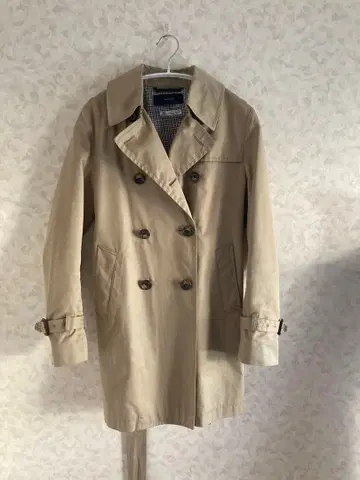SHIPS 더블 브레스트 트렌치코트 베이지 허리 벨트 일본제 구제 의류