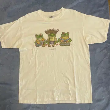 멕시코 수베니어 T셔츠 구제 의류 개구리 개구리 애니멀 vintage L