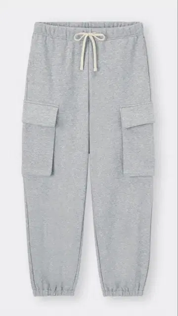 [ 미사용 ] GU 맨투맨 와이드 카고 조거 팬츠