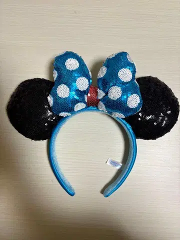 미니 머리띠 도트 리본