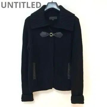 UNTITLED 언타이틀 니트 가디건 블랙 M 울 혼방