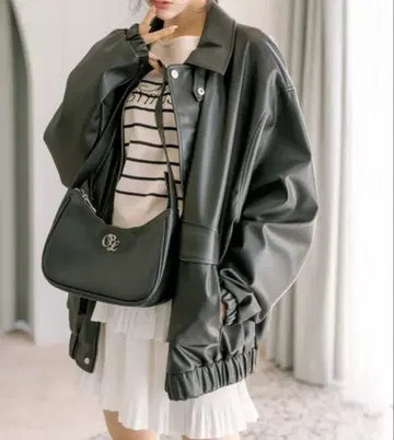 BIG 포켓 에코 가죽 블루종 OLIVEdesOLIVE