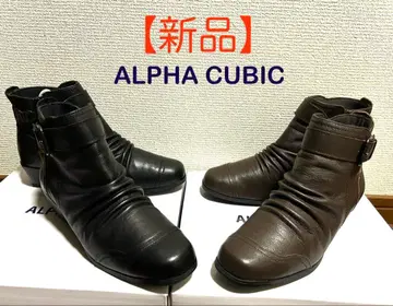 [ 미사용 2세트 ] ALPHA CUBIC 천연 가죽 블랙 브라운 숏부츠