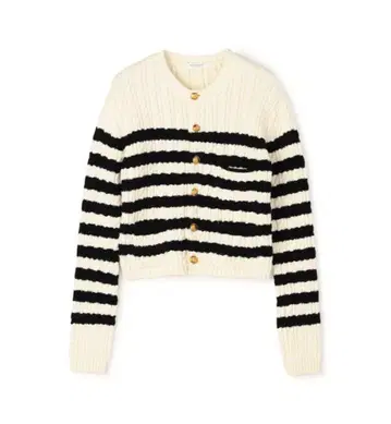 MACPHEE 하이 브리드 코튼 케이블 숏 가디건 보더