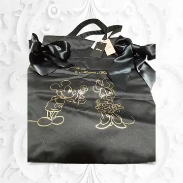 [택 포함 새상품] 디즈니 미키 & 미니 더블 리본 토트백 골드