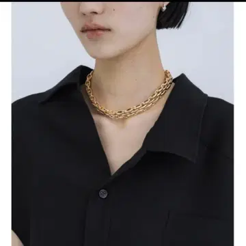 [ 미사용 ] LOHME/롬 Line Belt Chain Necklace