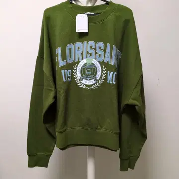 SM2 미니 쭈리 칼리지 프린트 자수 맨투맨 카키 새상품