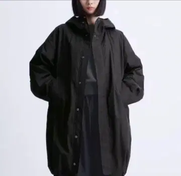 UNIQLO U 유틸리티 후디드 코트 BLACK