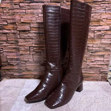 ESPERANZA 크로커다일 풍 롱 부츠 LL 사이즈