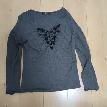 MICHEL KLEIN 그레이 긴팔 상의 38