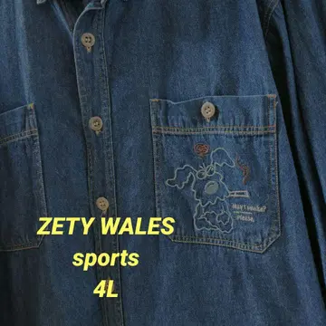 ZETY WALES sports 데님 셔츠 4L