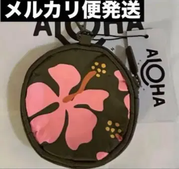 알로하 컬렉션 하이비스커스 올리브 파우치 미사용 새상품