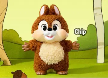 디즈니 미키 패밀리 봉제 인형 키체인 Chip 칩
