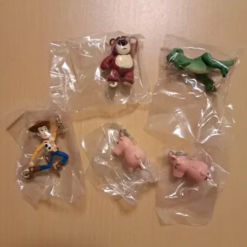 미사용 새상품 캡슐 토이 토이 스토리3 흔들흔들 이어지는 마스코트 세트