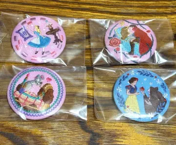 디즈니 자수 캔뱃지 앨리스 잠자는 숲속의 미녀 아기 돼지 삼형제 백설공주