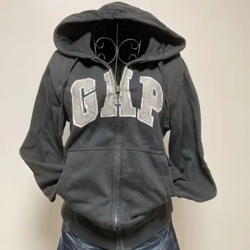 GAP 속기모 다크 그레이 풀 집업 후드티 S 사이즈