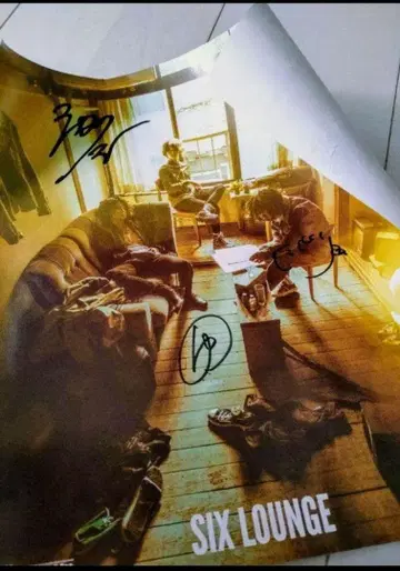 SIXLOUNGE 시크 사인 포함 포스터 SIX LOUNGE