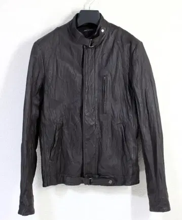 어반 리서치 천연 가죽 가죽 싱글 라이더 자켓 브라운:M