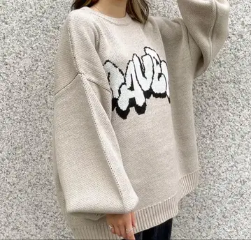 GORGE 로고 자카드 니트 풀오버