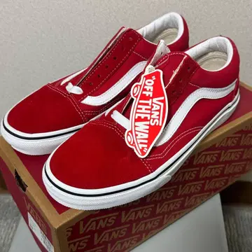 새상품 VANS 반스 올드스쿨 스니커즈 빨간색 레드 23.5cm