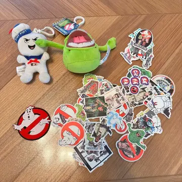 고스트버스터즈 봉제 인형 슬라이머 마쉬멜로우맨 스티커 와펜