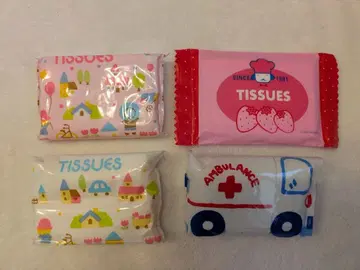 산리오 포켓 티슈 3개 & 코쿠요 딸기 향 티슈 세트