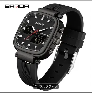 [뉴 모델] SANDA 풀 블랙 손목시계 (쿼츠) 다이얼이 크다!