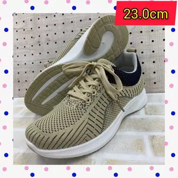 23.0cm 새상품 여성용 스니커즈 러닝화 베이지