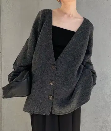 셀렉트 모카 selectmocabyson 슬리브 링킹 V넥 가디건