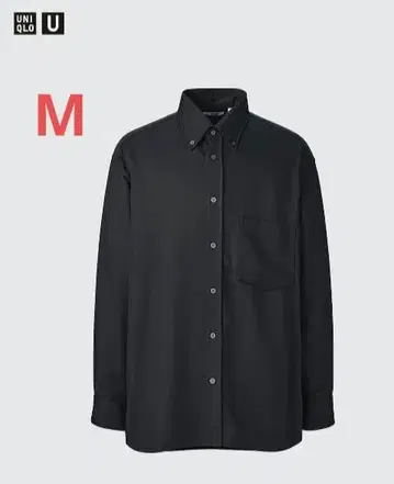 유니클로 U 드레이프 셔츠 블랙 M
