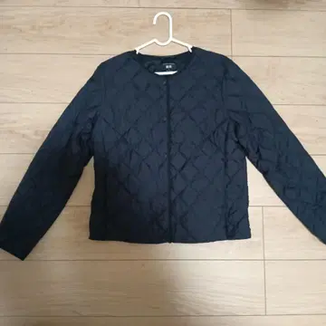 [ M ] 유니클로 웜 패디드 노카라 자켓 블랙