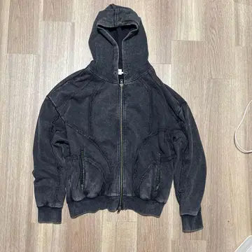 ANDER HUNK 후드 부착 후드티 L 다크 그레이