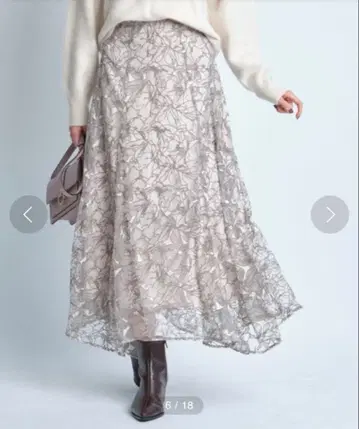 아푸와이저 리셰 샤샤 자수 스커트 모카 핑크 사이즈 1 S